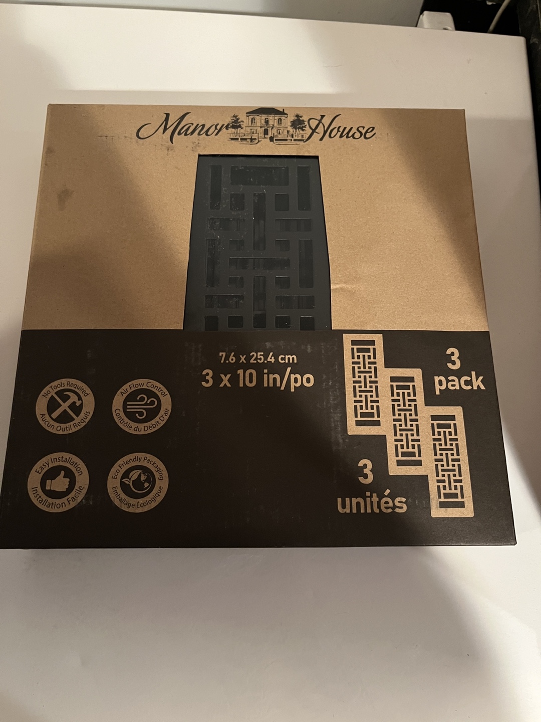3 Manor House 3-Pack Air Vents 3x10