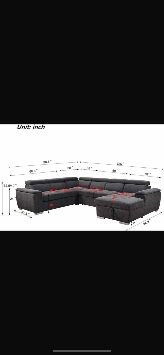 Grey L-Shaped Sectional Sofa with Storage - photo 3