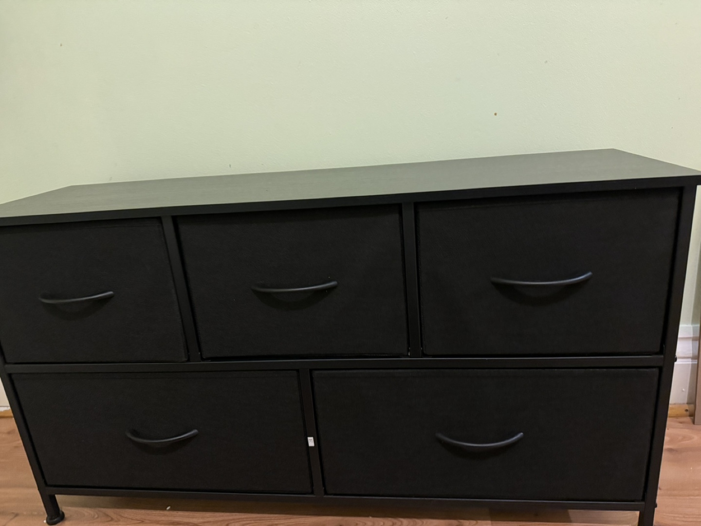 Black 5-Drawer Fabric Storage Organizer
