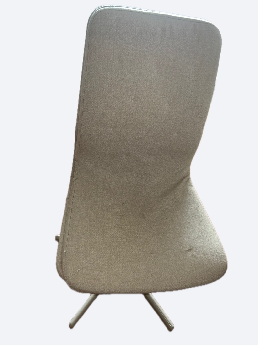 Swivelling Office Chair Beige Fabric