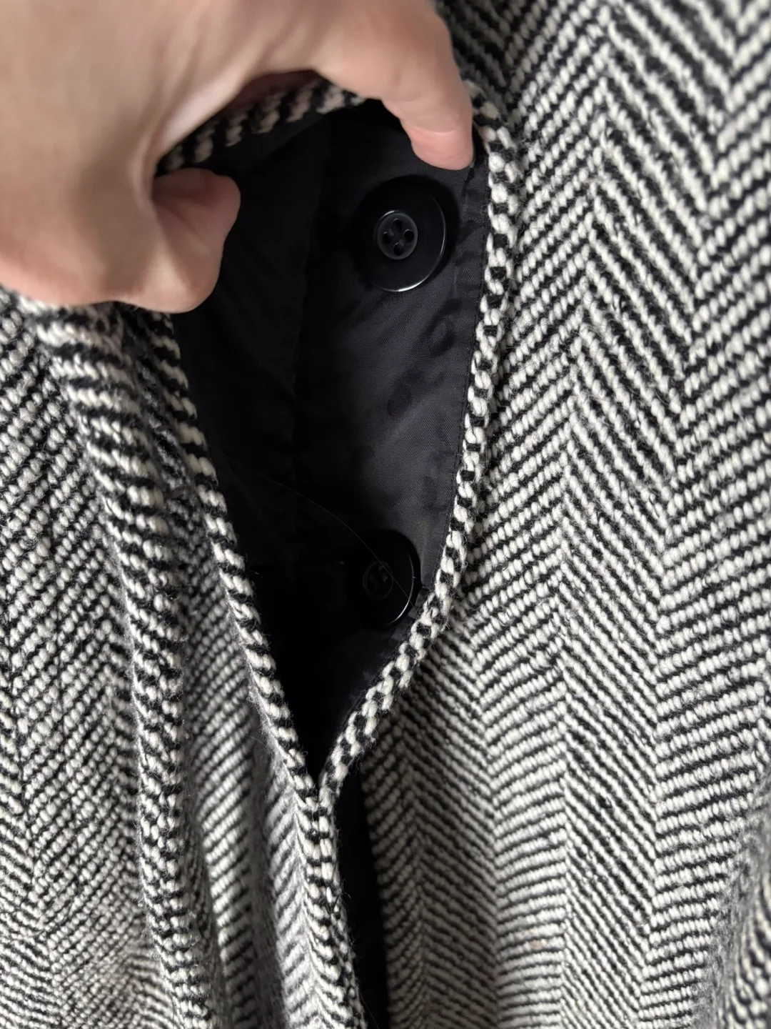 Jacob 3/4 length wool blend pea coat image indicator(7)