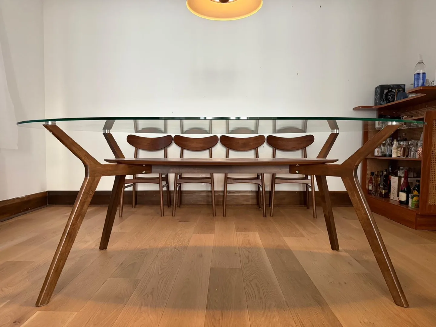 MCM Mid-Century Modern Dining Glass-Top Table image indicator(3)