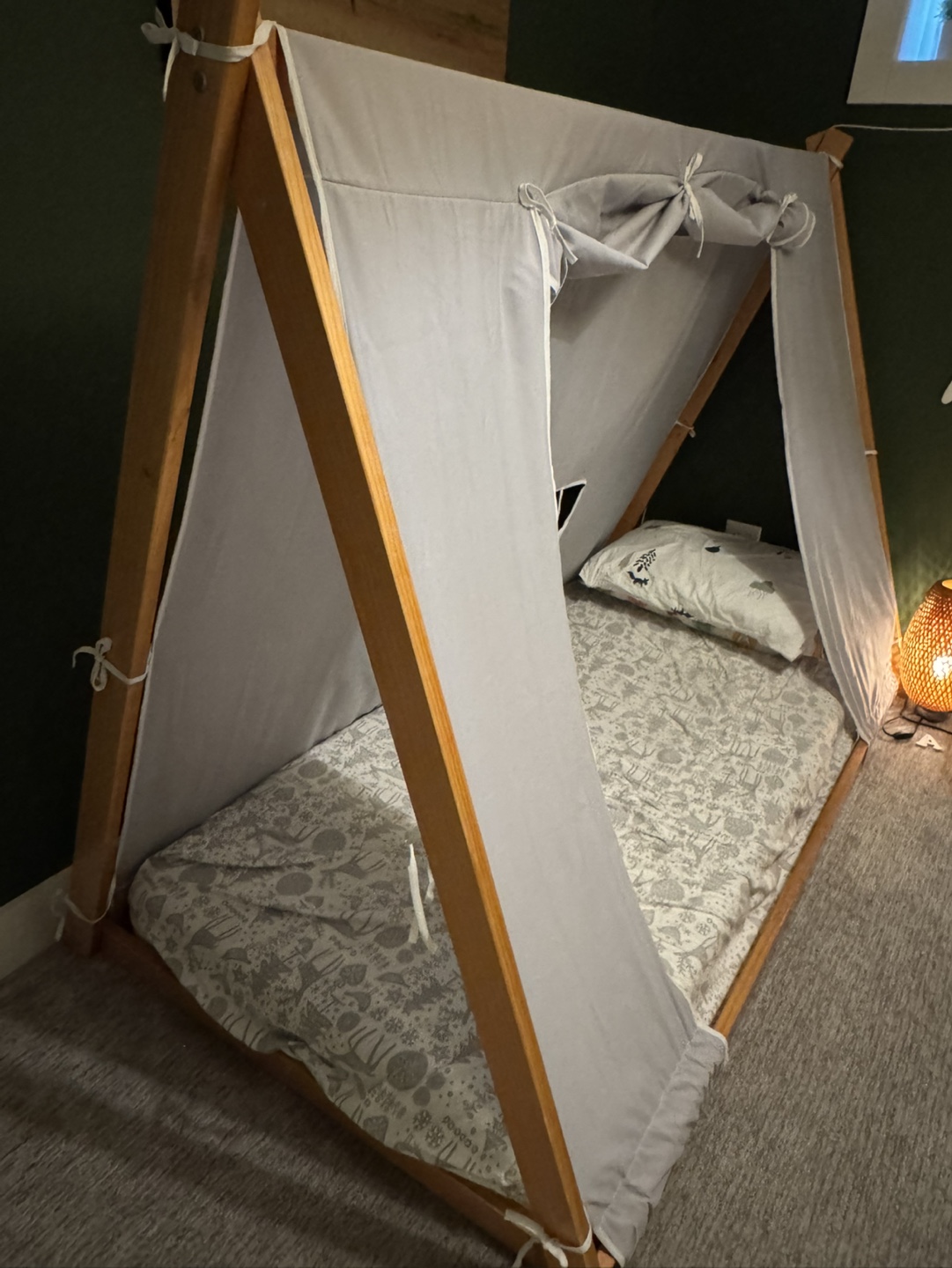 P'Kolino Tent Twin Floor Bed - Natural Frame - photo 3
