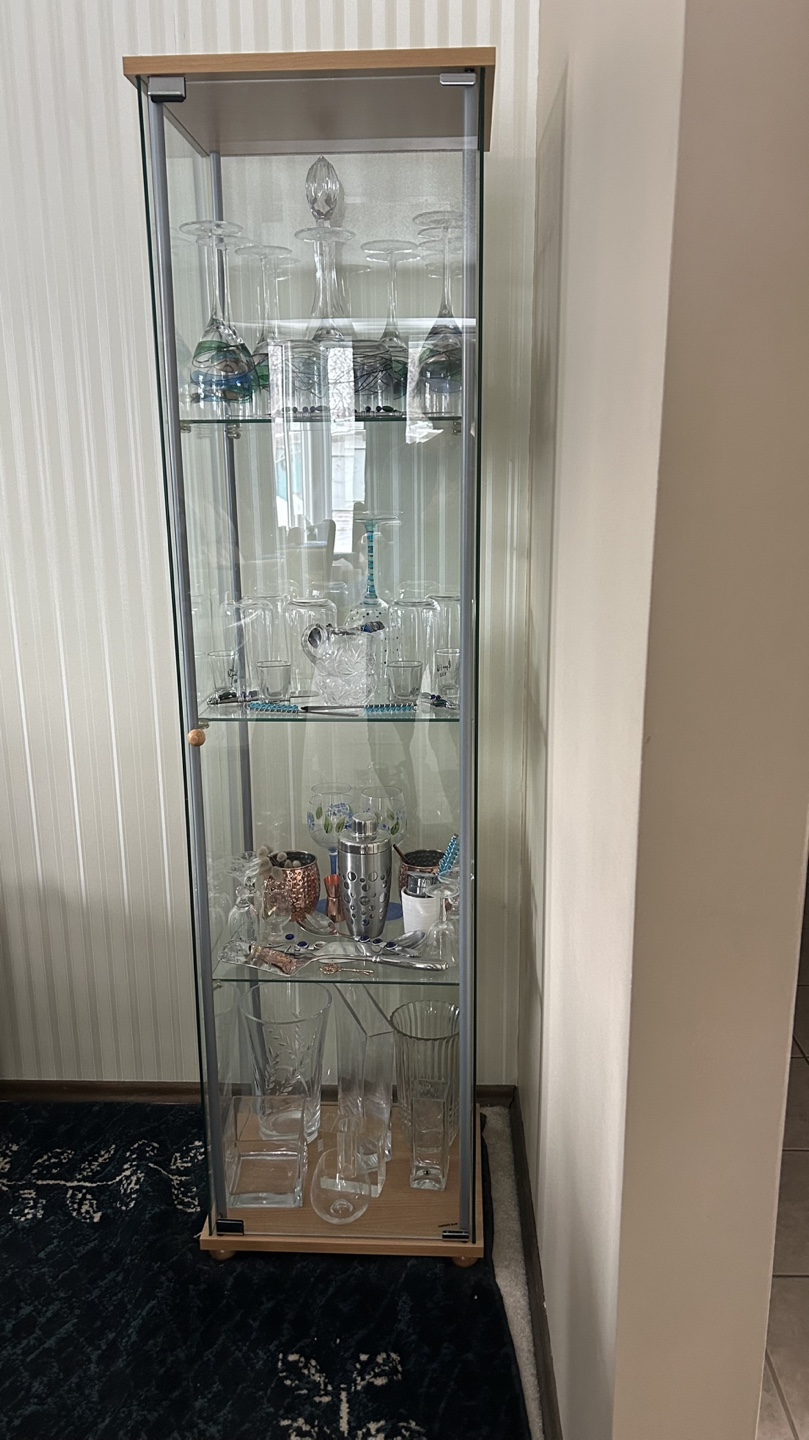 Lovely display glass cabinet