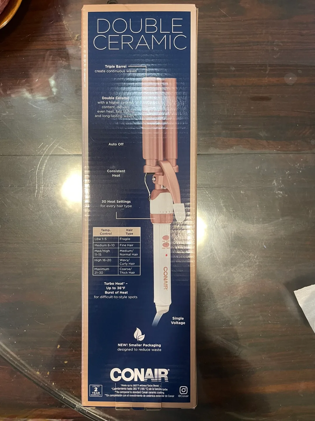 Conair Triple Barrel hair curling iron image indicator(2)