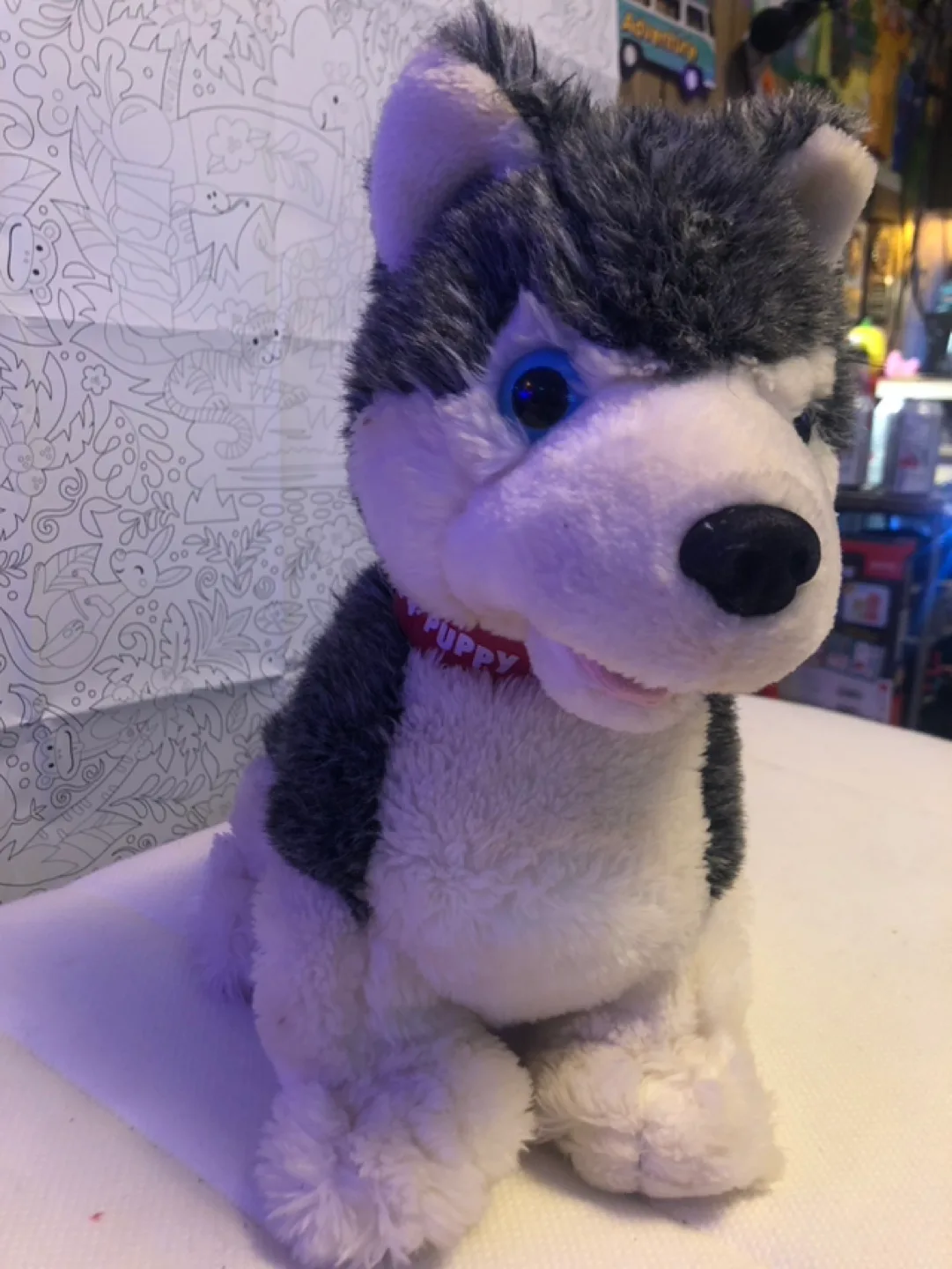Vintage Irwin Toy Plush Husky Puppy So Real Toy image indicator(2)