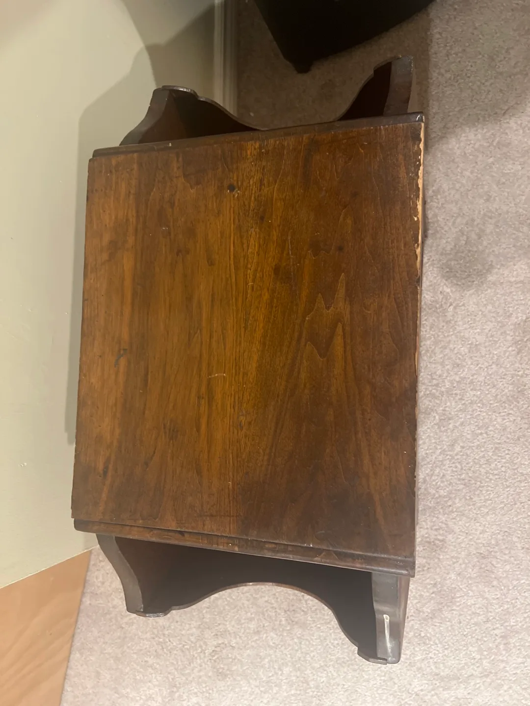 Vintage Wooden Magazine Rack/End Table image indicator(3)