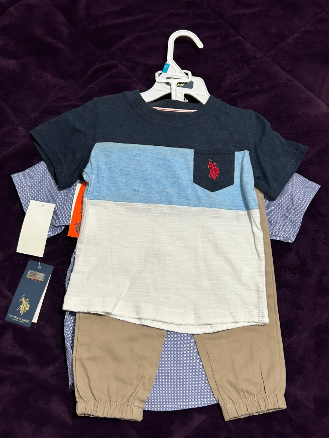 US Polo Assn. 3-Piece Baby Boy Outfit image indicator(3)