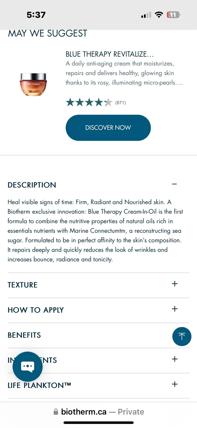 Biotherm Blue Therapy Cream-in-Oil 75ml image indicator(4)