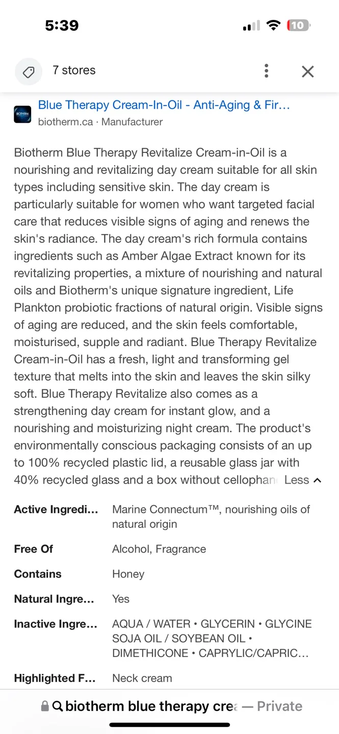 Biotherm Blue Therapy Cream-in-Oil 75ml image indicator(8)