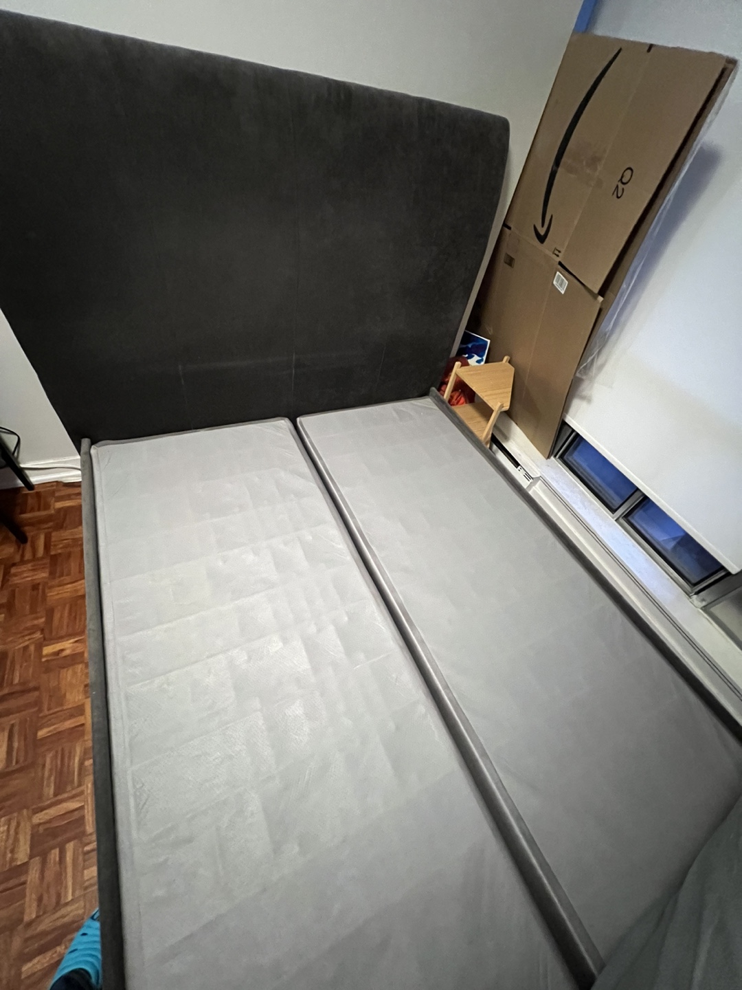 Queen Bed with Grey Bed Frame, Beautyrest mattress and boxspring - photo 3