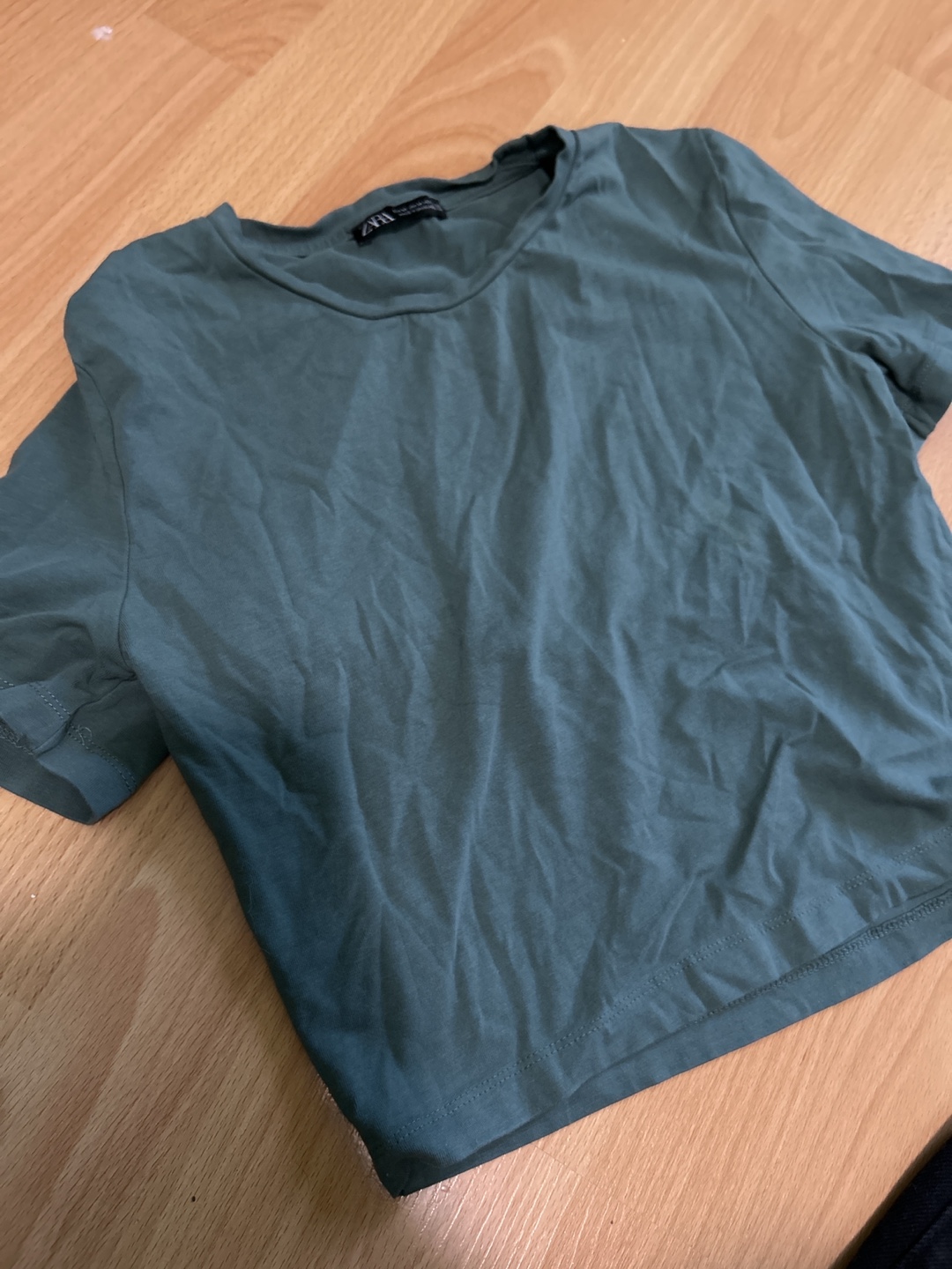 ZARA light washed green mini tee - photo 4