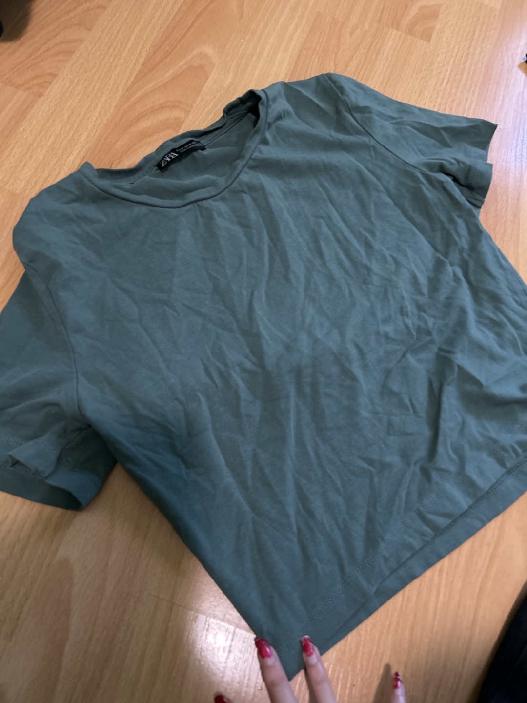 ZARA light washed green mini tee - photo 5