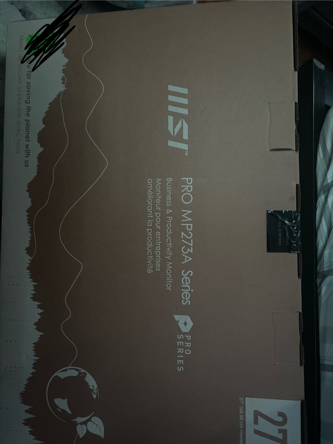 MSI PRO MP273A 27" Monitor - Brand New in Box