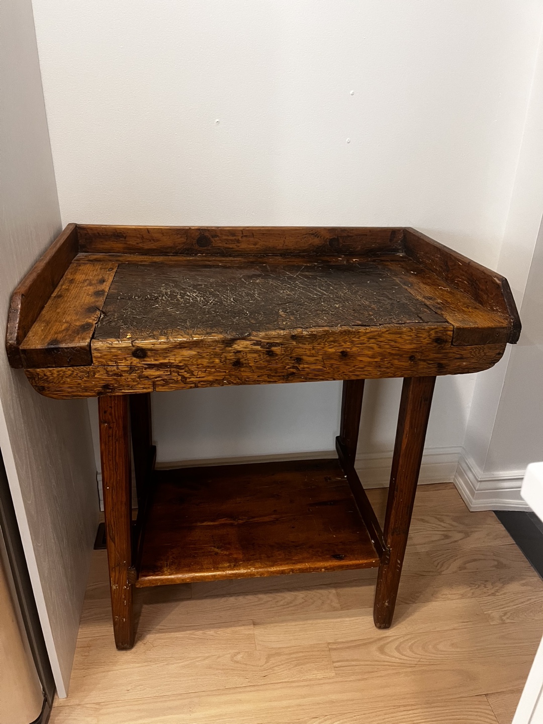Antique Vintage Butchers Block Table