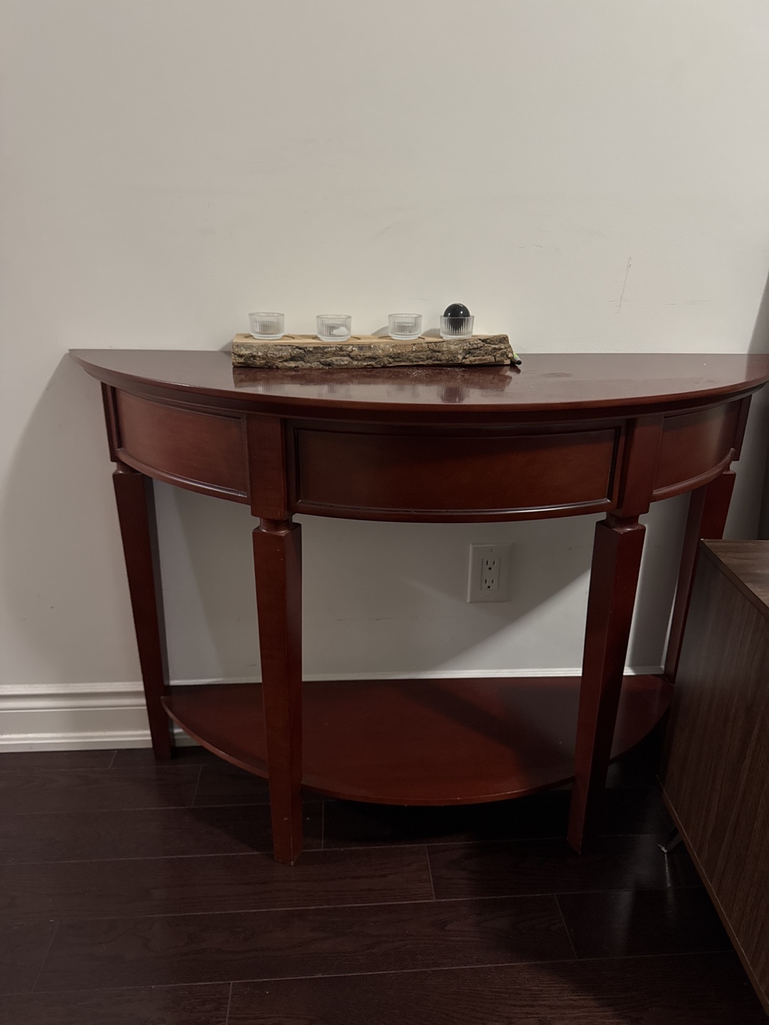 Half-Round Mahogany Console Table