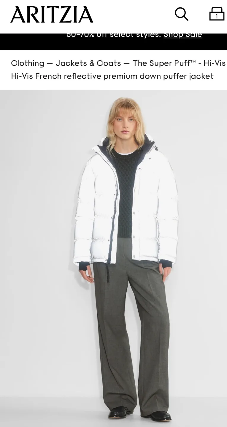 Aritzia Super Puff Hi-Vis Reflective Down Puffer Jacket image indicator(6)