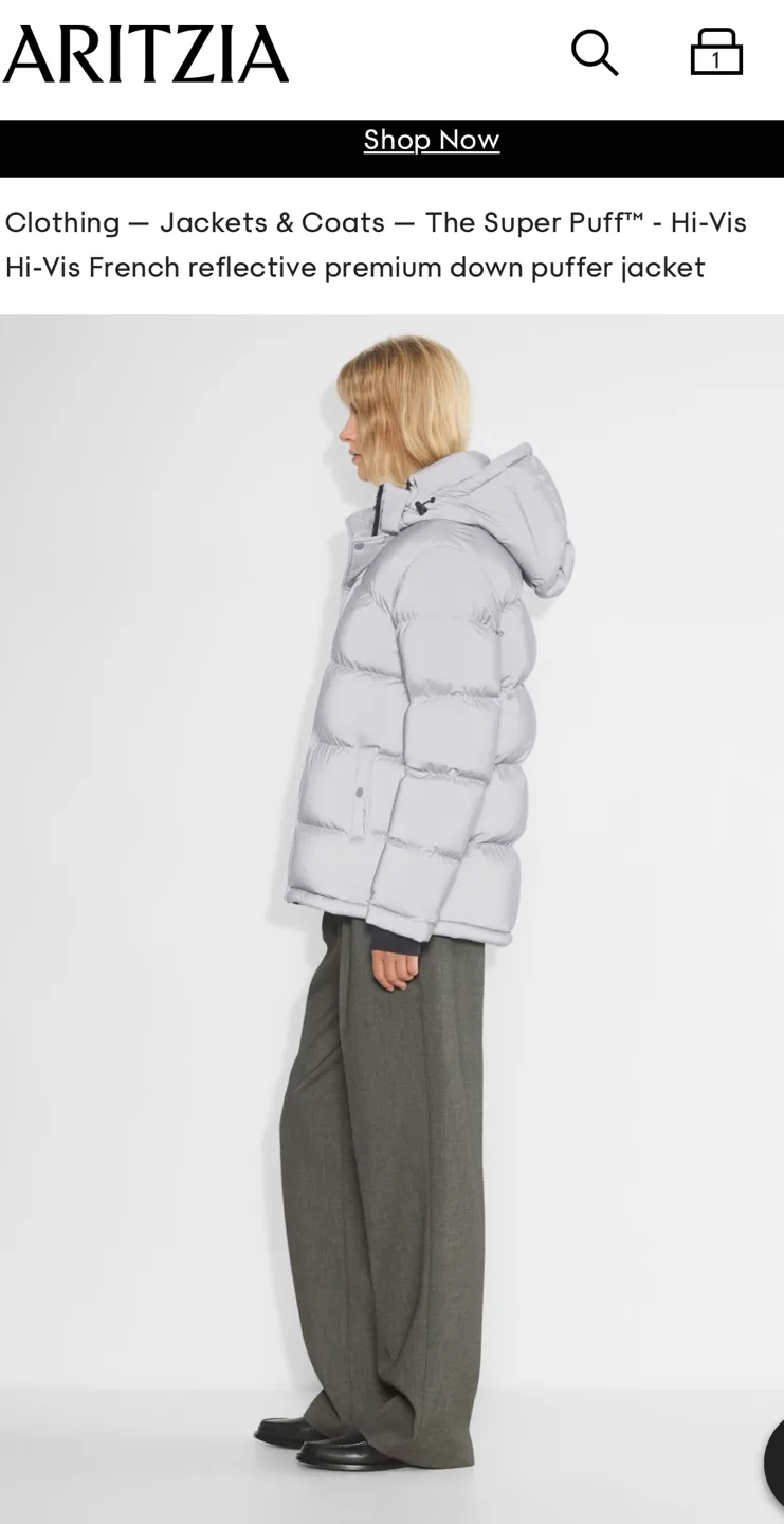 Aritzia Super Puff Hi-Vis Reflective Down Puffer Jacket image indicator(9)