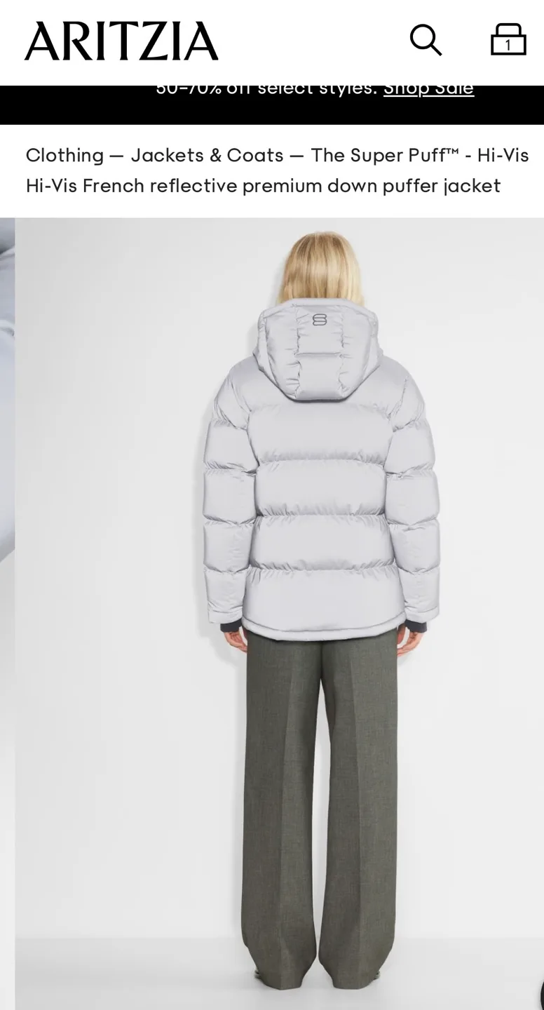 Aritzia Super Puff Hi-Vis Reflective Down Puffer Jacket image indicator(8)