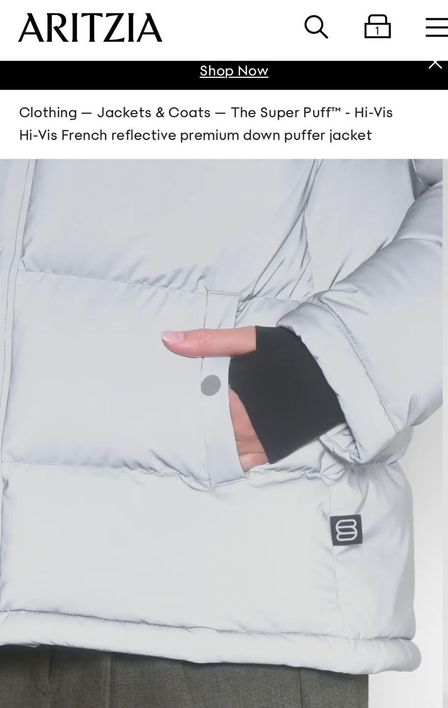 Aritzia Super Puff Hi-Vis Reflective Down Puffer Jacket image indicator(7)