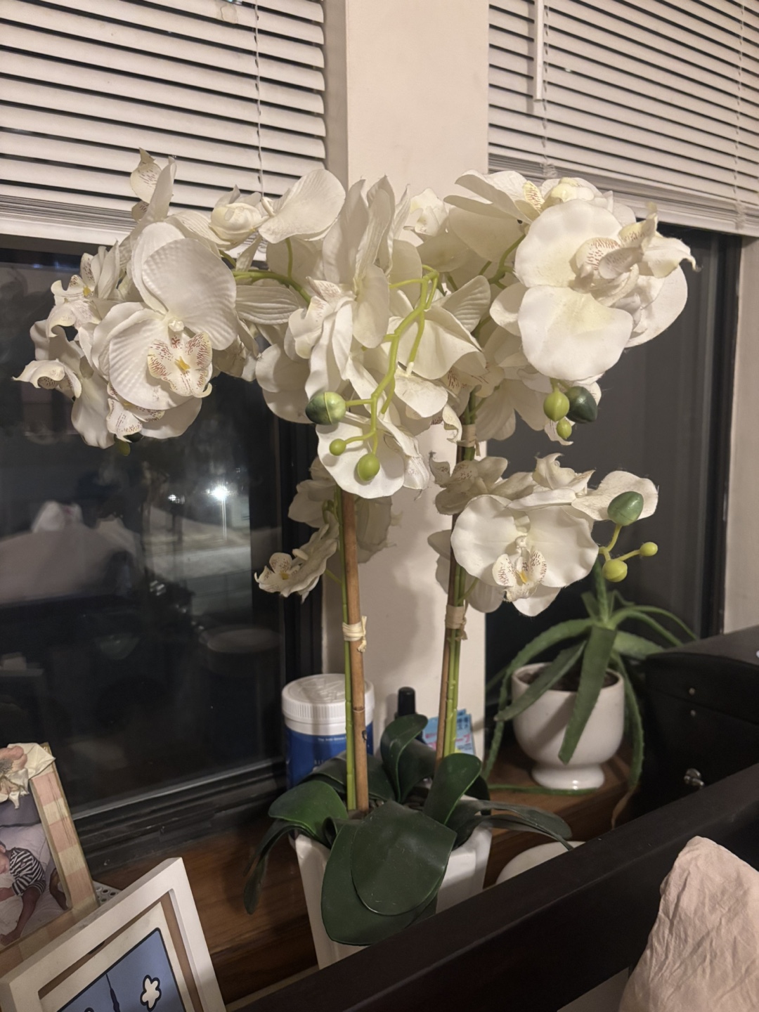 Faux White Orchid Plant - photo 2