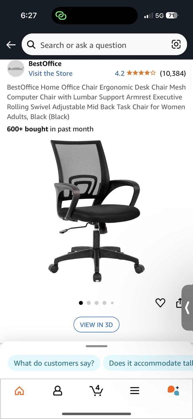BestOffice Ergonomic Mesh Office Chair