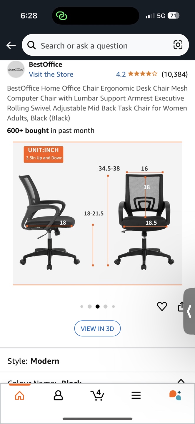BestOffice Ergonomic Mesh Office Chair - photo 3