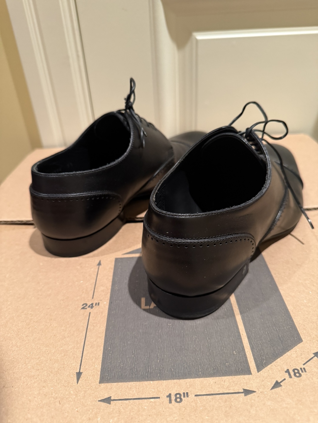 Louis Vuitton Men's Black Leather Derby Shoes - US 6.5 - photo 5