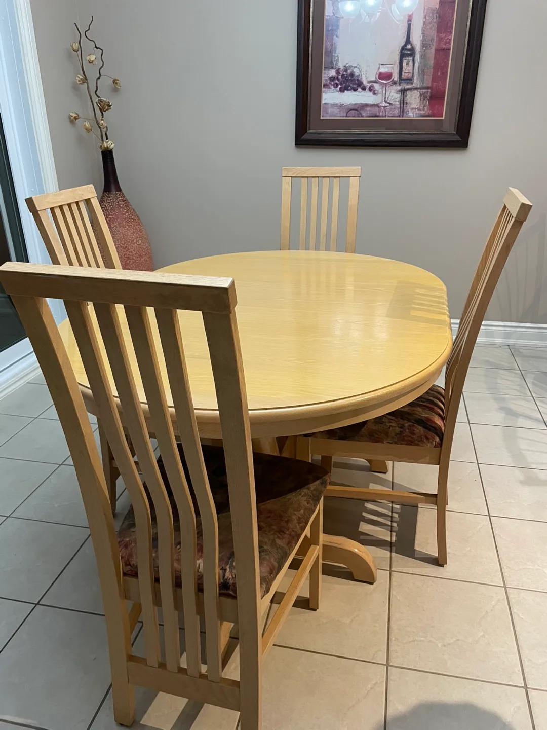 Solid Oak - Oval Dining Table Set with 8 Chairs image indicator(5)