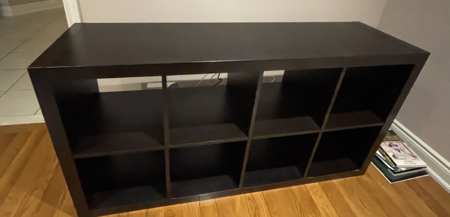 IKEA Kallax 2x4 Shelving Unit - Dark Brown