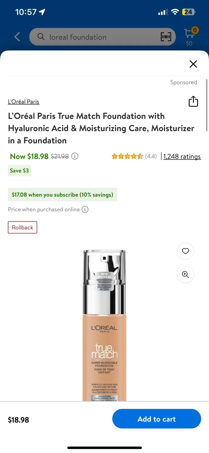 Two L'Oréal Paris True Match Foundations image indicator(4)