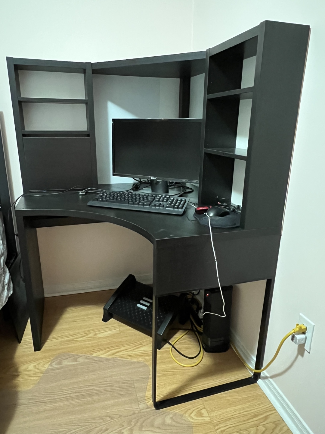 IKEA MICKE Corner Workstation & BILLY Bookcase - Black-Brown - photo 4