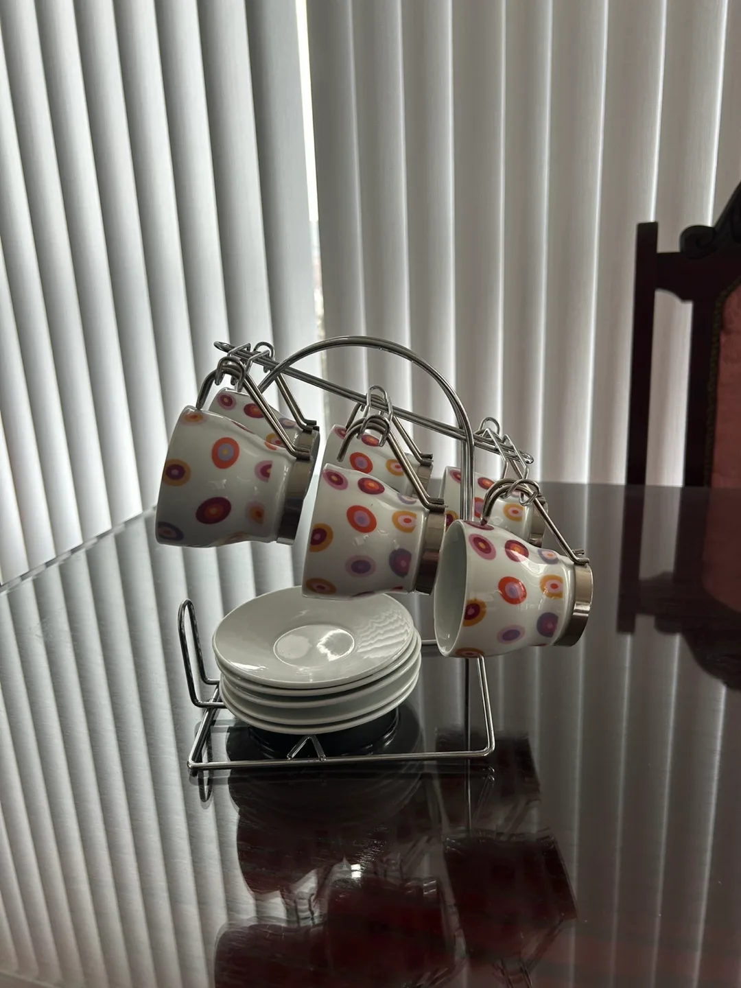 Espresso Cup and Saucer Set with Stand (SOLD) image indicator(2)