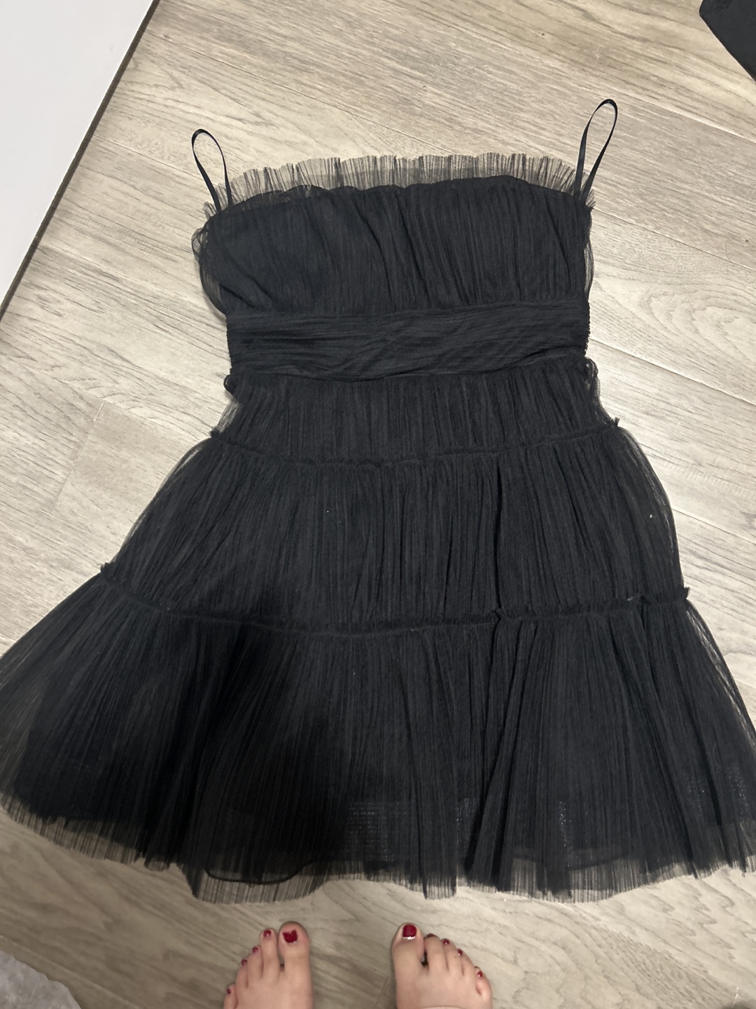 Black Tulle Mini Dress