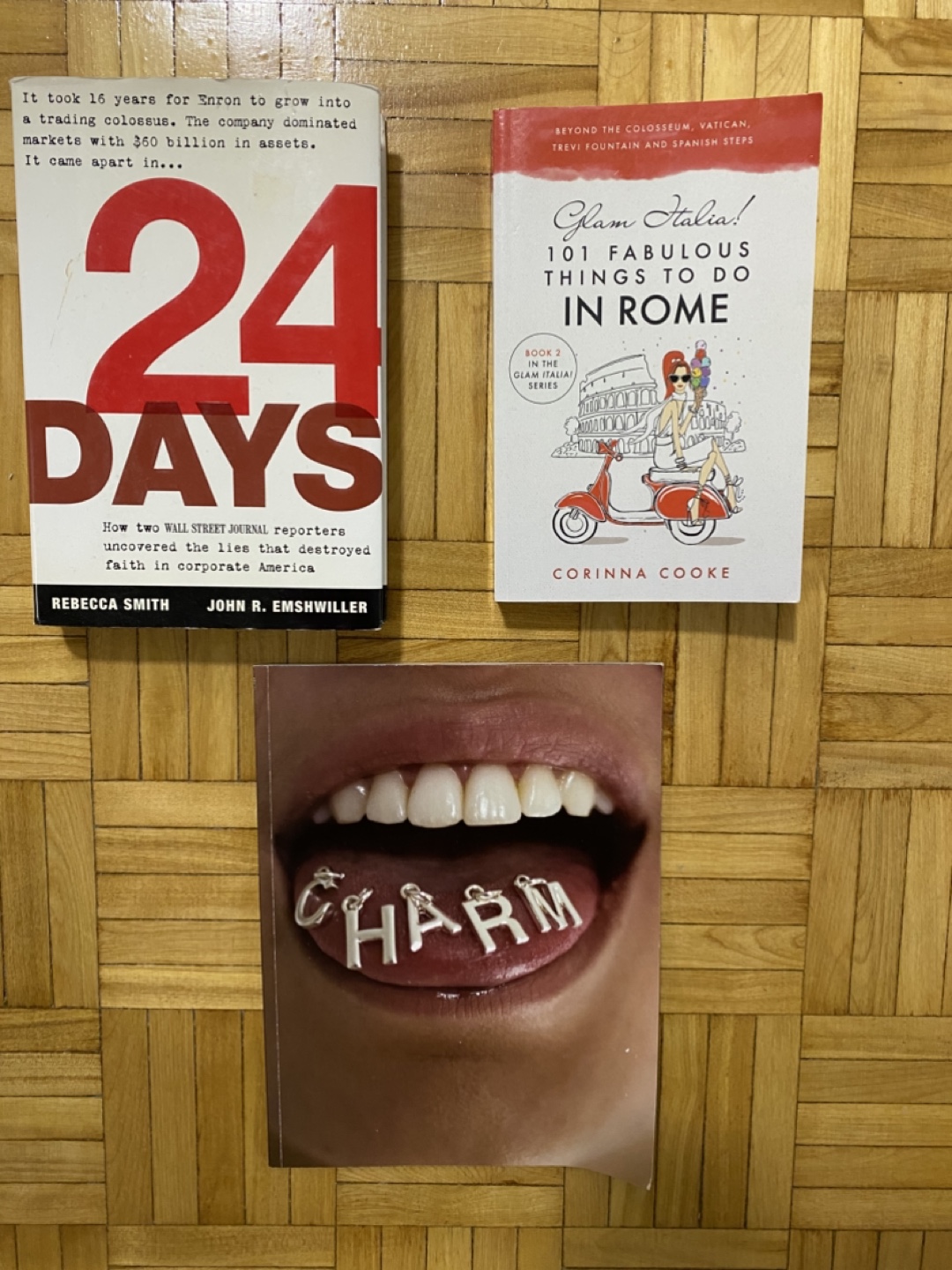 Books “24 Days”, “101 Fabulous things to do in Rome”; CHARM mag