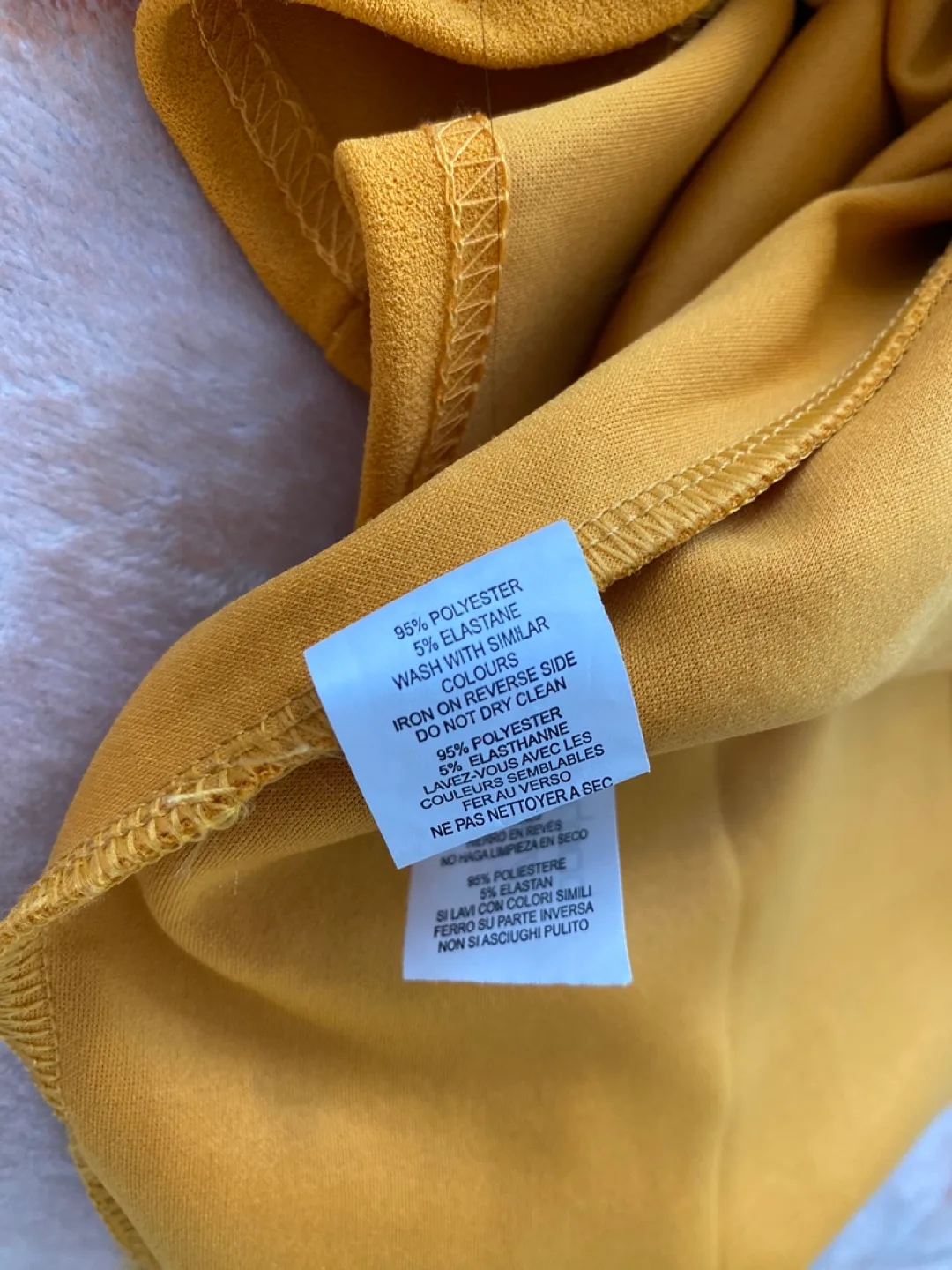 Boohoo Mustard Yellow Wrap Mini Dress Size UK 6 image indicator(6)