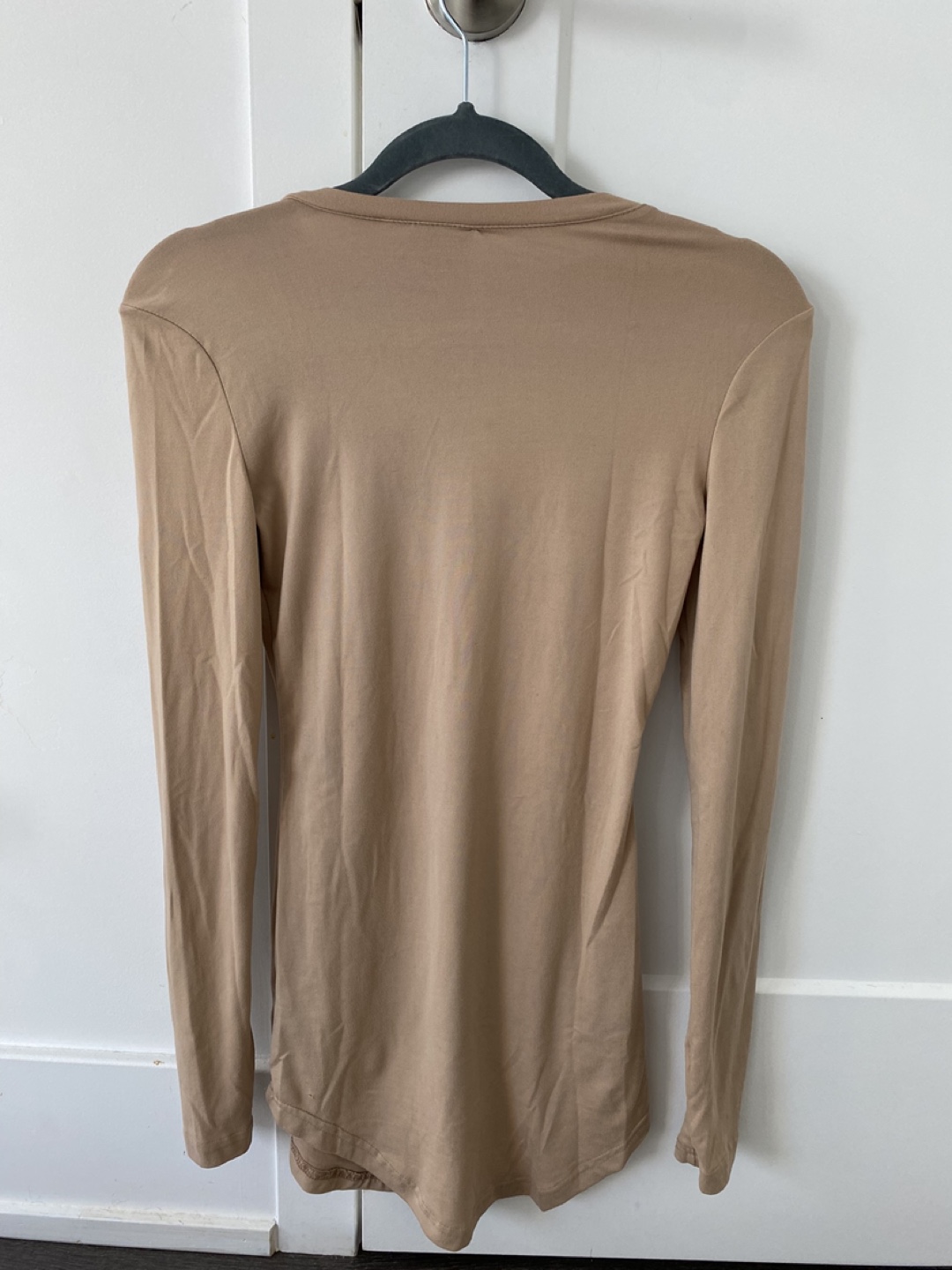 Revamped Beige Long Sleeve Mini Dress Size Small - photo 4