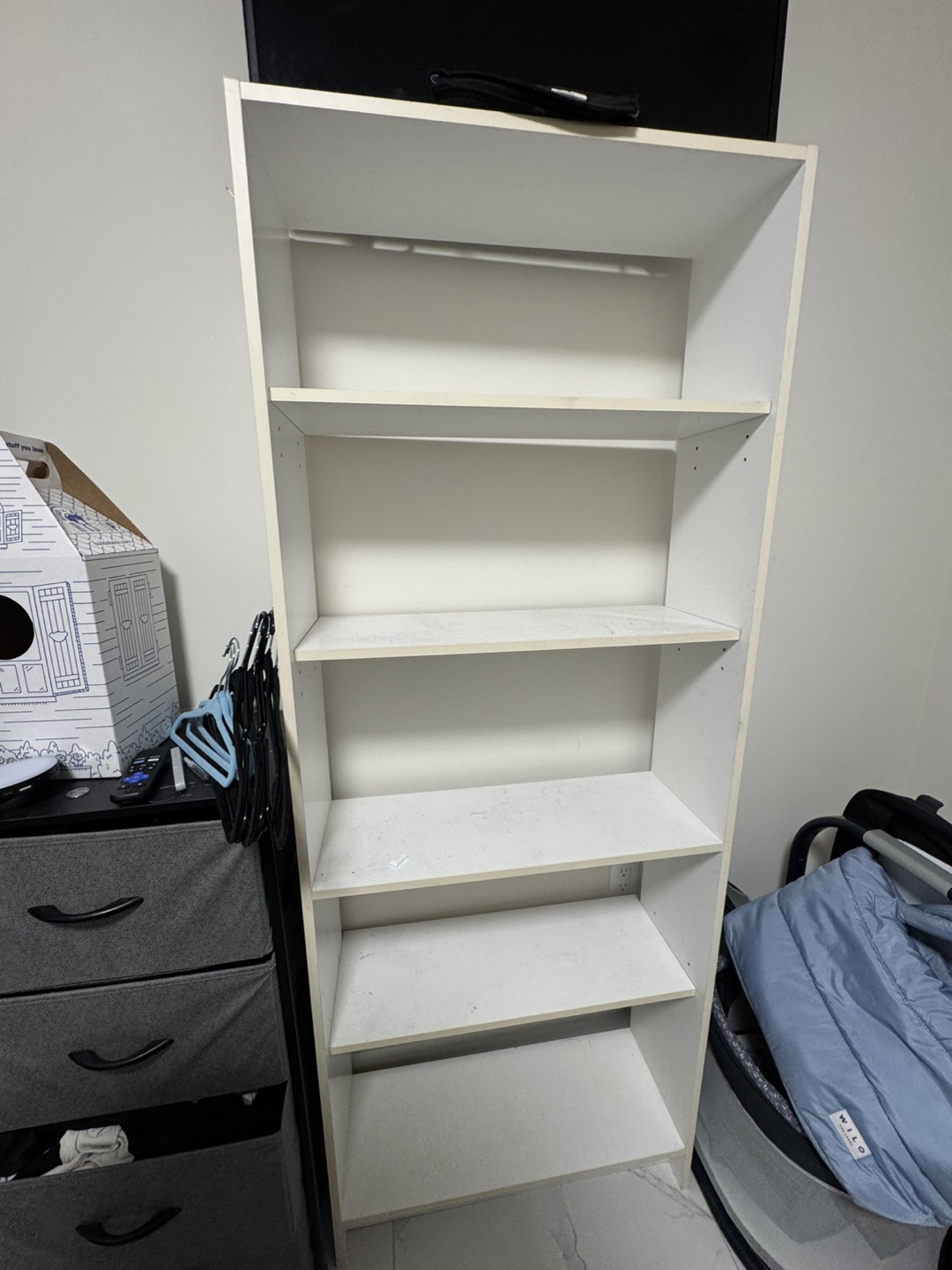 Tall White Bookshelf/Storage Unit - photo 2