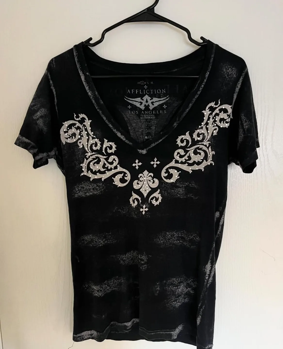 Affliction Women's Black Graphic T-Shirt thumbnail