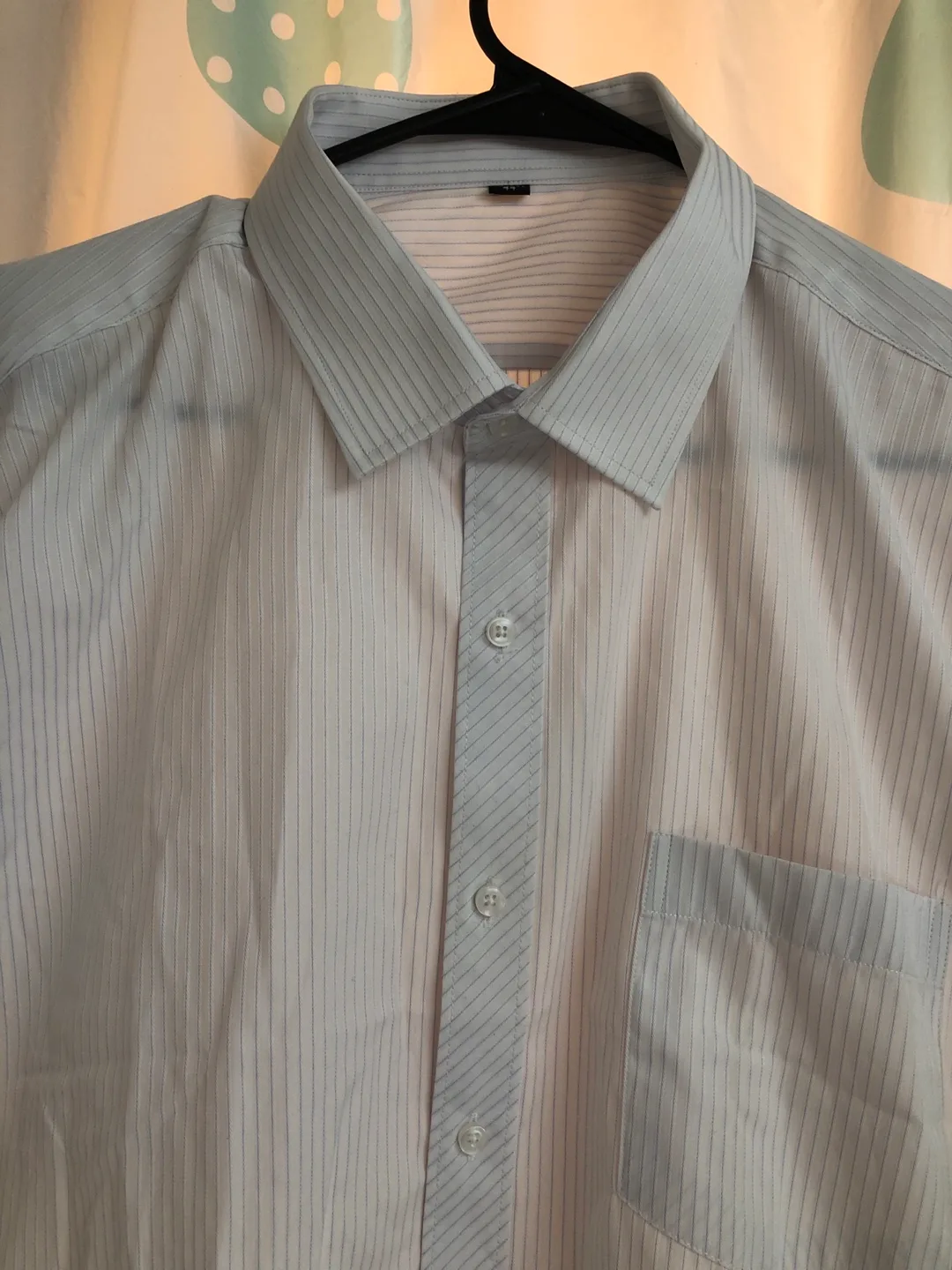 Men's Light Blue Striped Dress Shirt 185/108A 44 image indicator(3)