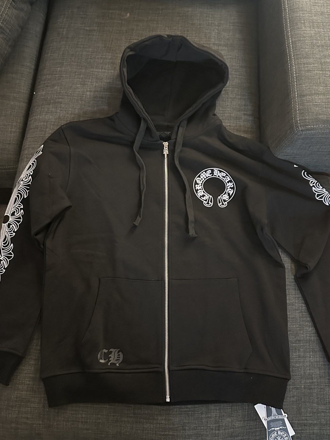 Chrome Hearts Black Zip-Up Hoodie