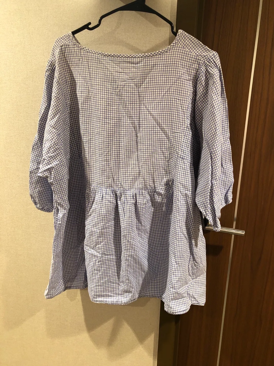 Blue Gingham Blouse ( free shipping conditionally) image indicator(3)