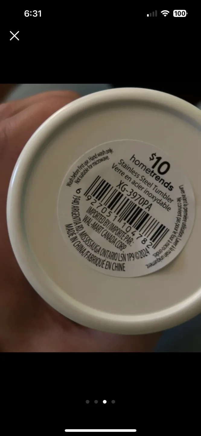 HomeTrends Stainless Steel Tumbler with Tropical Leaf Design image indicator(3)