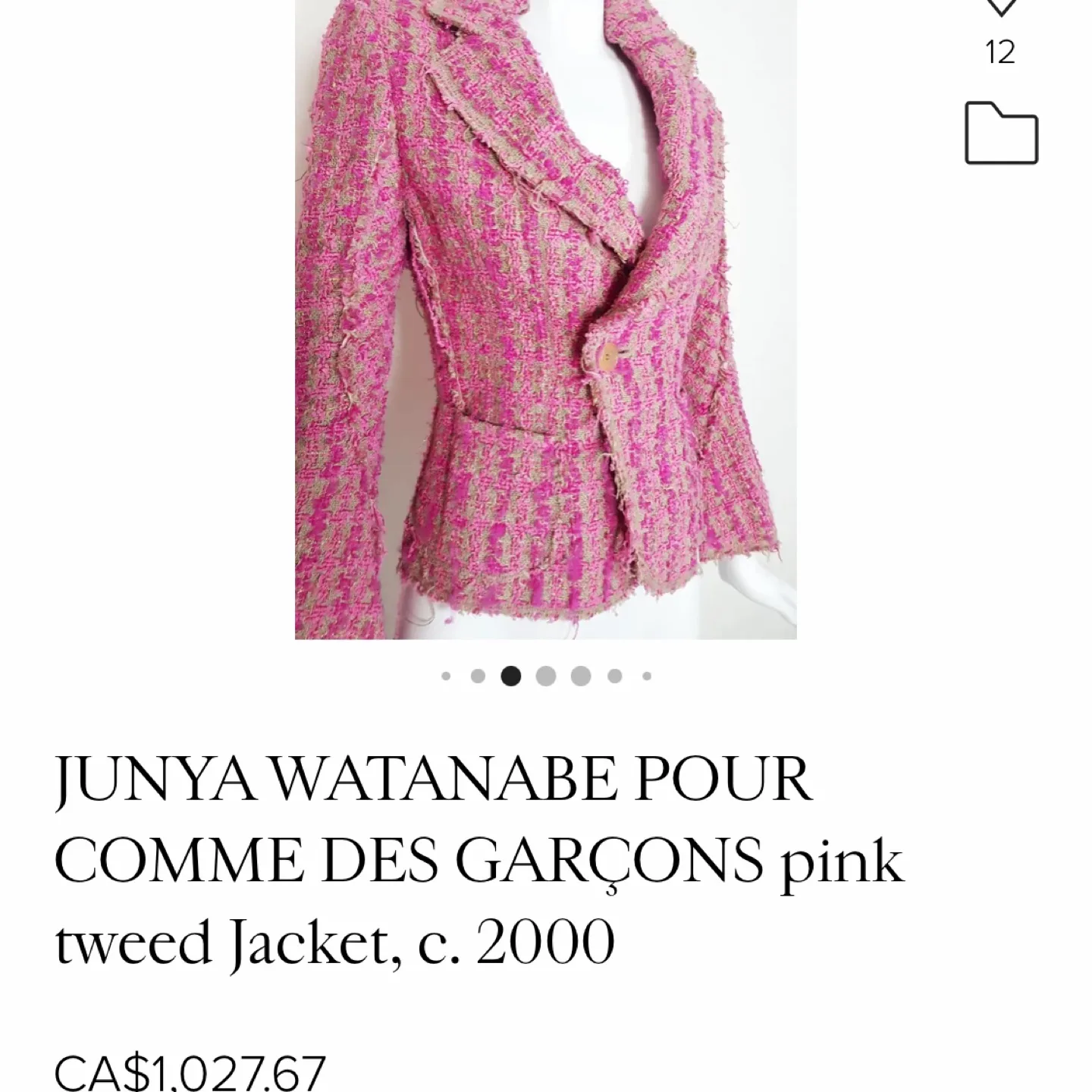 New Junya Watanabe x Comme des Garçons Tweed Jacket image indicator(3)