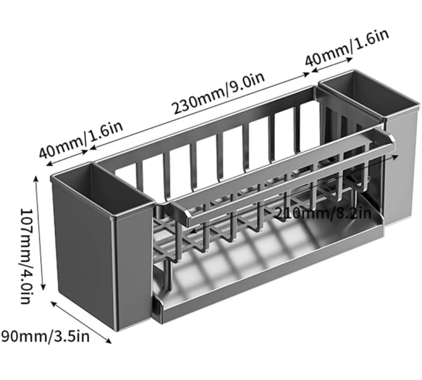 Over-the-Sink Kitchen Dish Drying Rack Organizer image indicator(3)