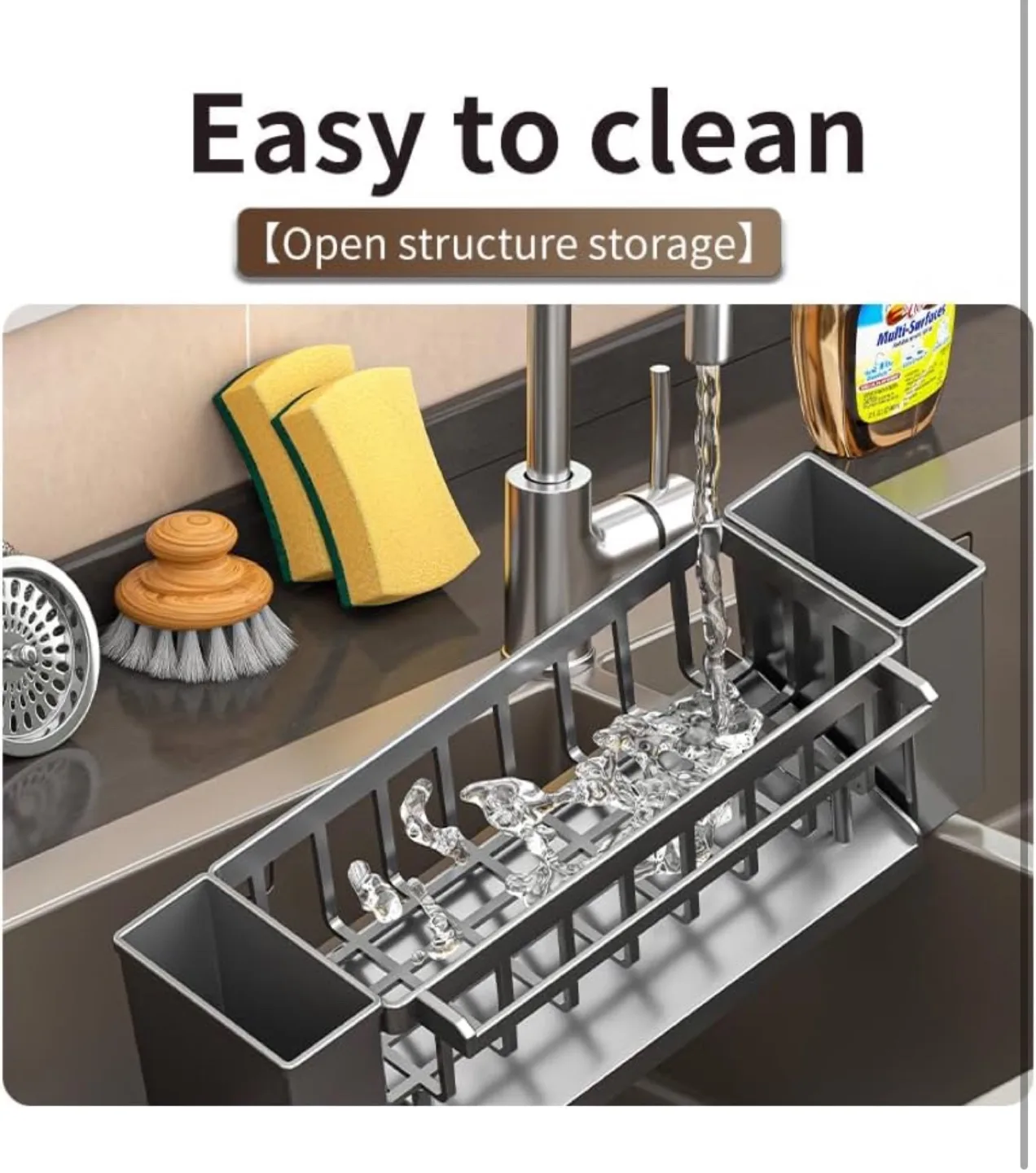 Over-the-Sink Kitchen Dish Drying Rack Organizer image indicator(5)