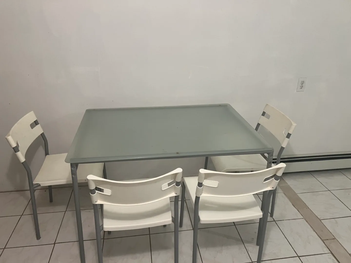 Glass-Top Dining Table Set with 4 Chairs image indicator(3)