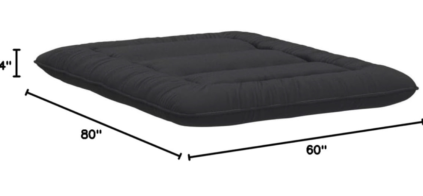 4 inch Queen size  Futon Mattress - Black - photo 2