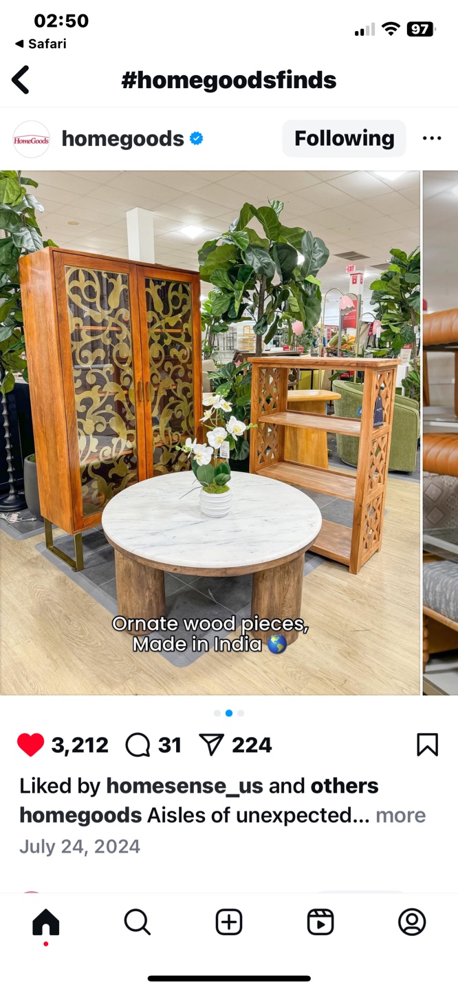 Ornate Wood Cabinet & Bookshelf Set