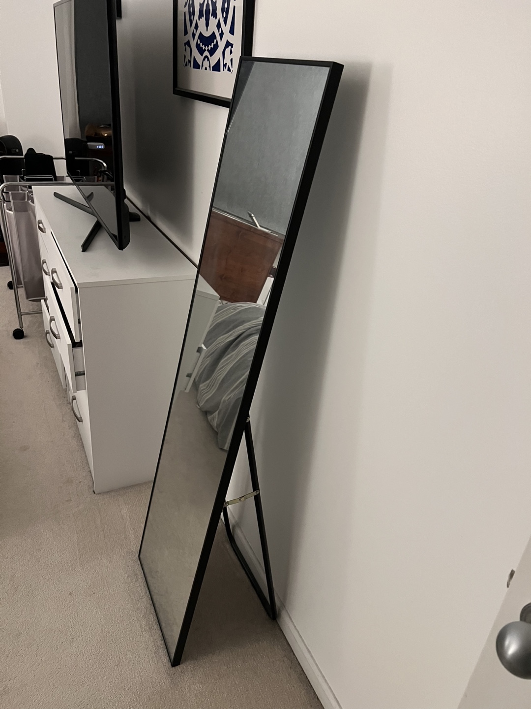 Full Length Freestanding Mirror with Black Frame - photo 2